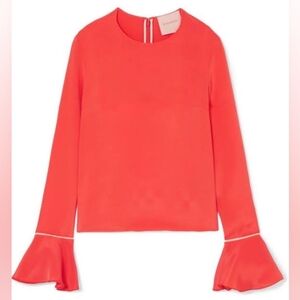 Roksanda Women’s Coral Bell-Sleeve Blouse - Unbranded